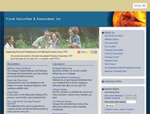 Tablet Screenshot of excelsecurities.com